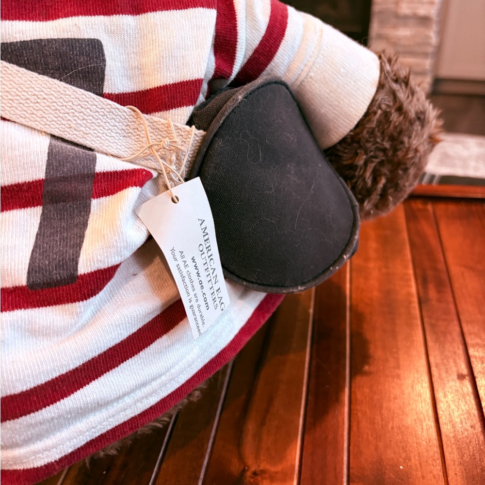American Eagle Outfitters Rosco the Rugby Bear Plush NWT 18” - Picture 3 of 5
